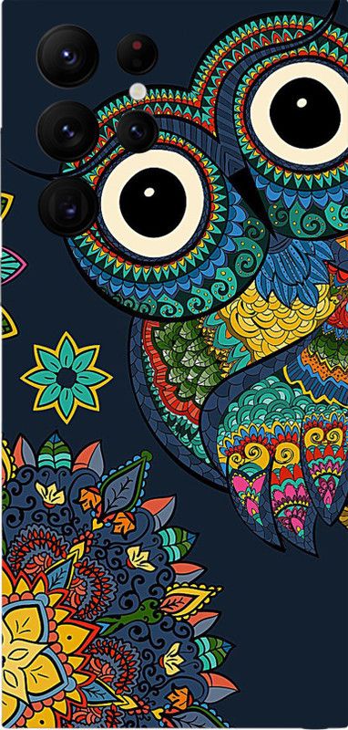 LAMHA Samsung S22 Ultra, samsung s22 ultra Mobile Skin  (Ultra Super Nourish Colorful Owl With High Matte Finish.)