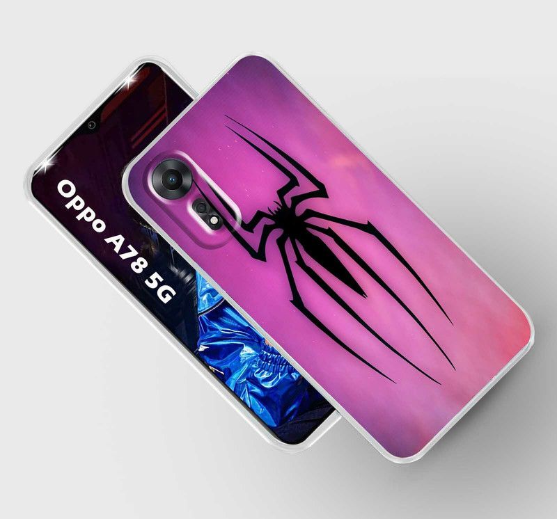 Artage Back Cover for Oppo A78 5G  (Purple, Black, Silicon, Pack of: 1)