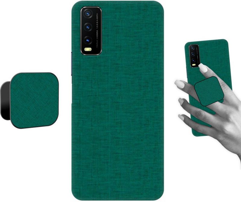 COBIERTAS Back Cover for Vivo Y12s  (Multicolor, Cases with Holder, Pack of: 1)