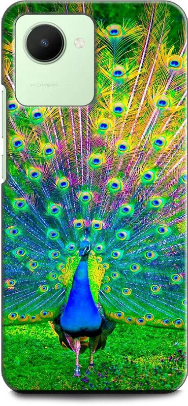 WallCraft Back Cover for Realme Narzo 50i Prime, RMX3506 PEACOCK, PEAFOWL, BIRD, FEATHER  (Multicolor, Dual Protection, Pack of: 1)