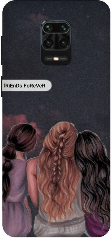 THE NARAYANA COLLECTIONS Back Cover for REDMI NOTE 9 PRO MAX-BEST,FRIENDS,BFF,GIRLS,MOON  (Multicolor, Hard Case, Pack of: 1)