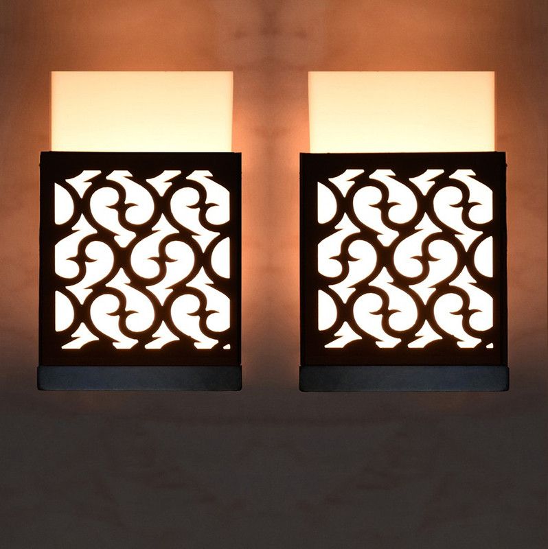 Gauri Creation Uplight Wall Lamp Without Bulb  (Pack of 2)