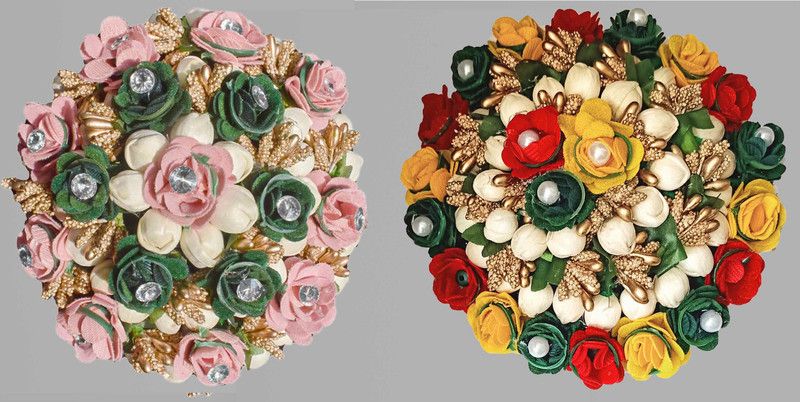 Arosha Hair Bun Decoration Bun For Women Multicolor Hair Accessory Set (Multicolor) Bun  (Multicolor)
