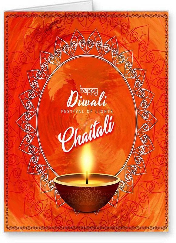 Midas Craft Happy Diwali Chaitali Greeting Card  (Multicolor, Pack of 1)
