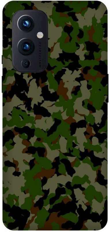 FRONK Back Cover for OnePlus 9 5G, LE2111, INDIAN, ARMY, TEXTURE, DRESS  (Khaki, Hard Case, Pack of: 1)