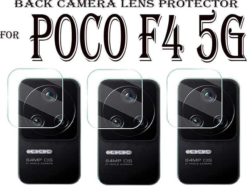 EJZATI Back Camera Lens Glass Protector for POCO F4 5G  (Pack of: 3)