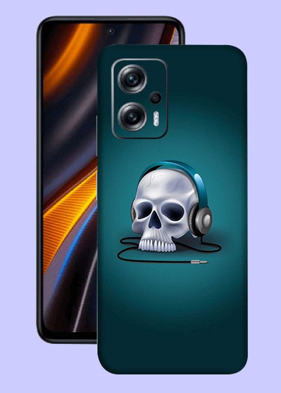 WeCre8 Skin's Xiaomi Poco X4 GT Mobile Skin  (Skull Music Multicolor Premium Quality Mobile Skin With Cleaning Wipe)