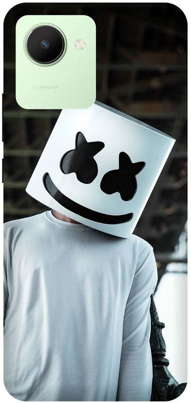 FRONK Back Cover for realme C30s, RMX3690, MARSHMELLOW, MARSHMELLO, MUSIC, DJEDM, ARTJOKER  (White, Hard Case, Pack of: 1)