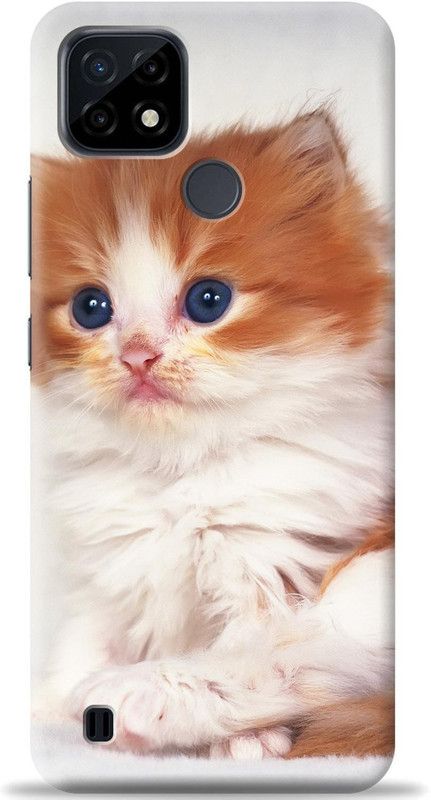 Loffar Back Cover for Realme C21  (White, Brown, Shock Proof, Pack of: 1)