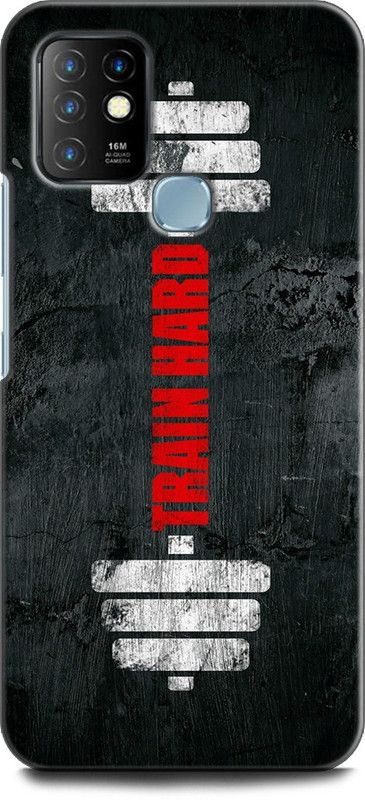 WallCraft Back Cover for Infinix Hot 10 TRAIN HARD, GYM, DARK, INSPIRATION, POSITIVE  (Multicolor, Dual Protection, Pack of: 1)