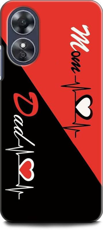 WallCraft Back Cover for OPPO A17, CPH2477 MOTHER, MAA, FATHER, LIFE LINE, I LOVE MY MOM DAD  (Multicolor, Dual Protection, Pack of: 1)