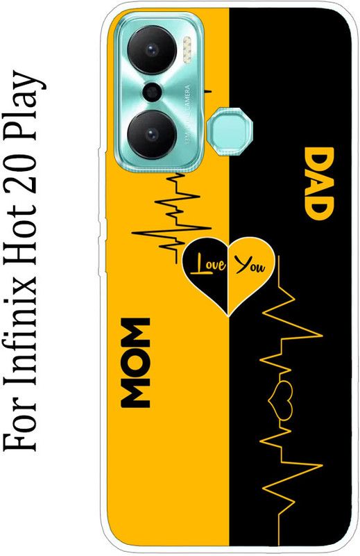 Gabroo Back Cover for Infinix Hot 20 Play  (Black, Yellow, Grip Case, Silicon, Pack of: 1)