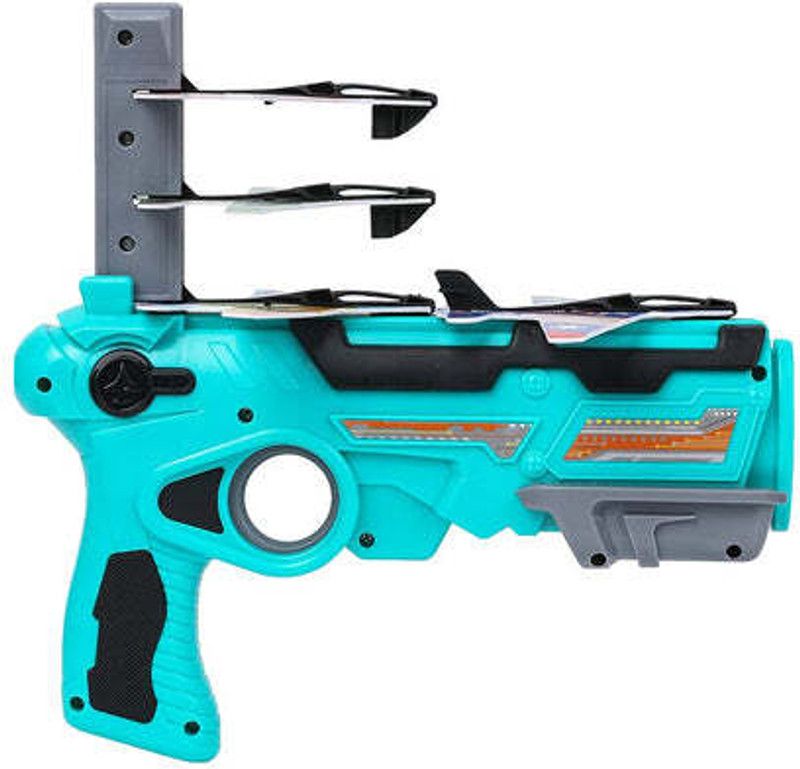 DRUMSTONE Airplane Launcher Gun Toy with Foam Glider Planes Indoor&Outdoor Games for Kids Guns & Darts  (Multicolor)