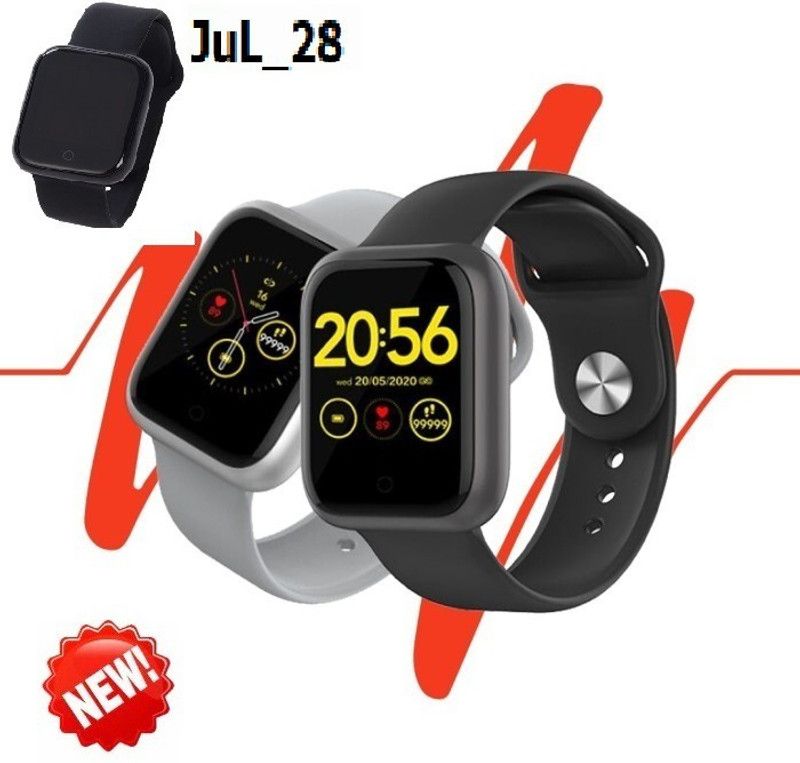 jorugo S472 (D20) MAX ACTIVITY TRACKER STEP COUNT SMART WATCH BLACK(PACK OF 1) Smartwatch  (Black Strap, free)