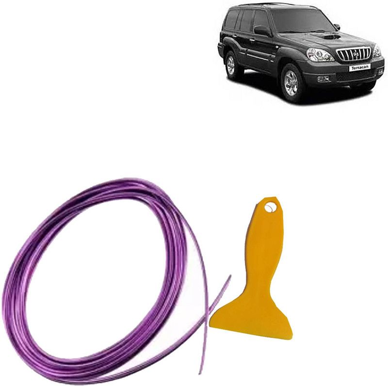 Rhtdm 5M PURPLE Car Door Strip Roll For Grill and Garnish Cover_Hyundai_324 Car Side Beading  (Purple)