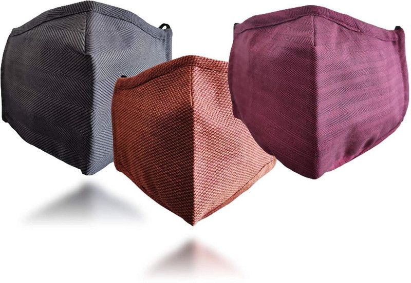 El Regalo Washable, Reusable and Adjustable earloop masks for personal protection. Great prints for adults SMASK_3_C Washable Cloth Mask With Melt Blown Fabric Layer  (XL, Pack of 3, 4 Ply)