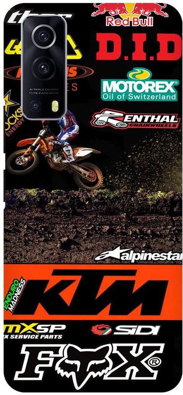 THE NARAYANA COLLECTIONS Back Cover for IQOO Z3- V2073A-KTM,BIKE,SIGN,RACER,LOVER,RIDER  (Multicolor, Hard Case, Pack of: 1)