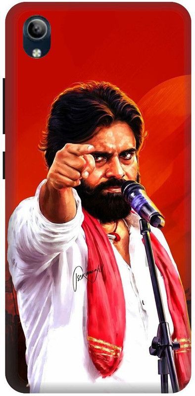PHONE WALEY.COM Back Cover for VIVO Y91i , VIVO 1820 ,pawan kalyan Southindian Superstar ,Printed  (Red, Hard Case, Pack of: 1)