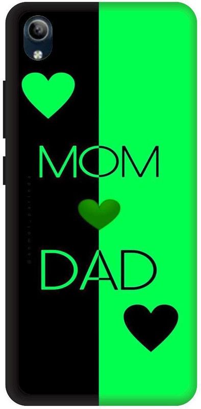 PHONE WALEY.COM Back Cover for VIVO Y91i , VIVO 1820 ,Printed Mom & Dad Mobile Back Cover  (Green, Hard Case, Pack of: 1)