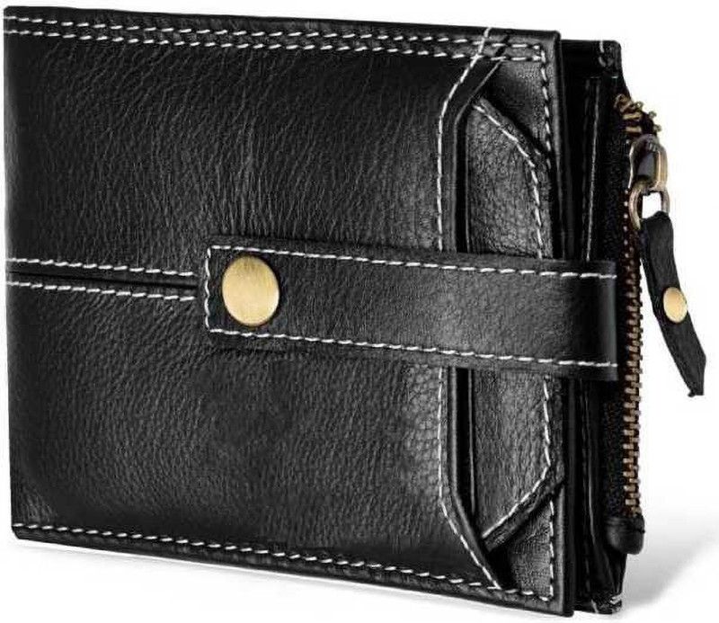 Men Casual, Evening/Party, Formal, Travel, Trendy Black Genuine Leather RFID Wallet  (12 Card Slots)