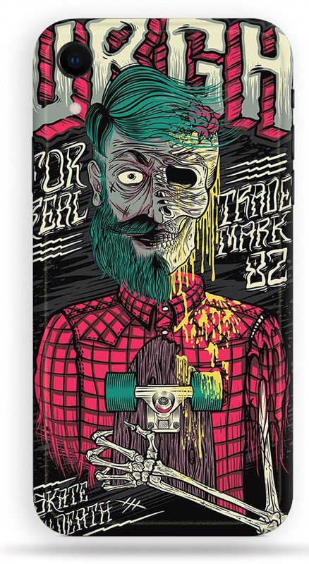 LAMHA Apple iPhone XR, Apple iPhone XR Mobile Skin  (Ultra Super Death illustration With High Matte Finish.)
