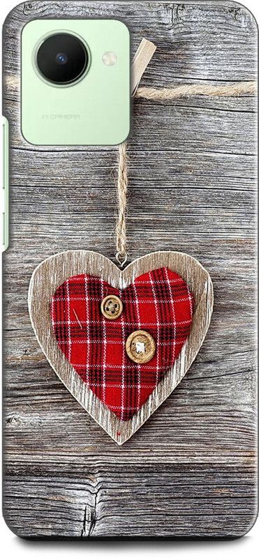 WallCraft Back Cover for Realme C30, RMX3581 HEART, WOODEN HEART, LOVE, WOOD  (Multicolor, Dual Protection, Pack of: 1)