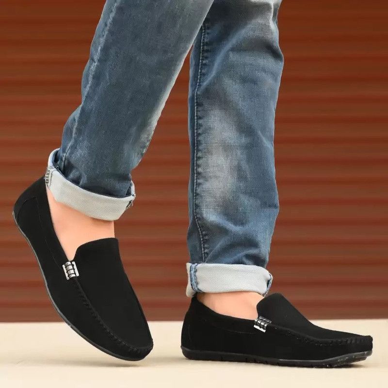 Stylish Loafers For Men  (Black, Olive)