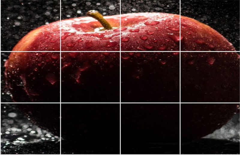 Sticker Hub 90 cm Apple Waterproof and Anti Oil Stain Kitchen Sticker Self Adhesive Sticker  (Pack of 1)