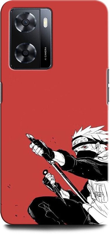 GRAFIQE Back Cover for OPPO A57 New KAKASHI, NARUTO, ANIME, NEON, SUPERHERO, NINJA, BLACK  (Multicolor, Shock Proof, Pack of: 1)