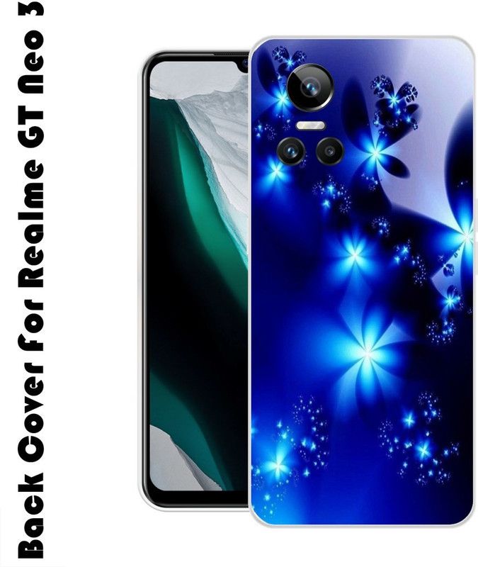 SIMAWAT Back Cover for Realme GT neo 3  (Blue, Grip Case, Silicon, Pack of: 1)