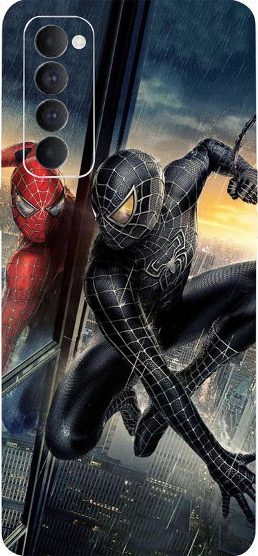 BugguSkin Oppo Reno 4 Pro, oppo reno 4 pro, OPPO RENO 4 PRO Mobile Skin  (Ultra Super Black Spiderman Skin With High Matte Finish.)