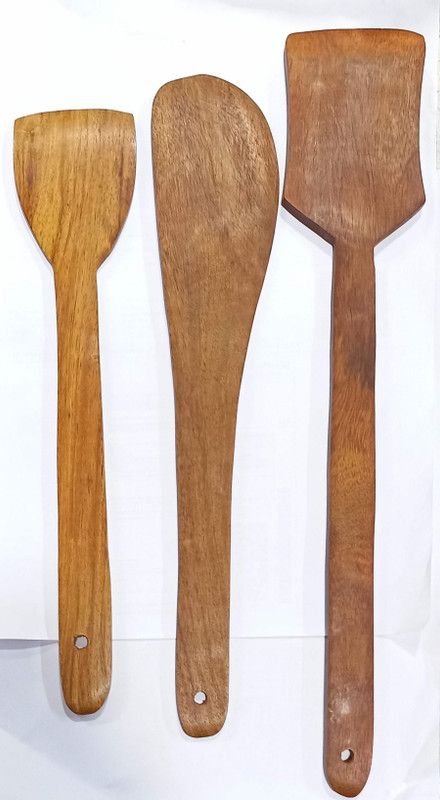 rushabh collections Wooden 3 pcs set kitchen tool Kitchen Tool Set  (Wooden, Spatula, Roaster)