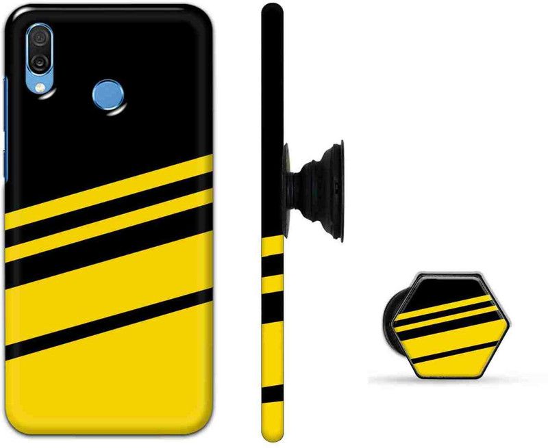 Deltavo Back Cover for Huawei Play  (Black, Yellow, Cases with Holder, Pack of: 2)