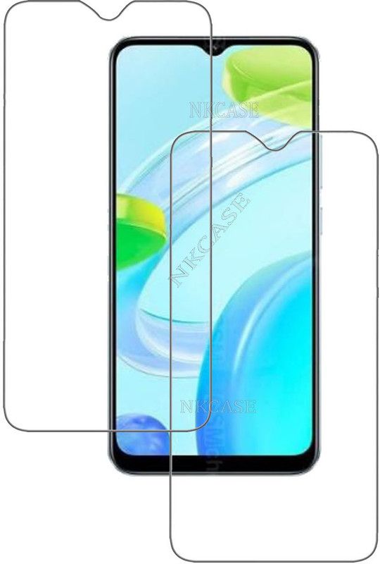 NKCASE Tempered Glass Guard for Realme C30  (Pack of 2)