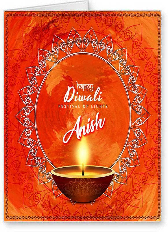Midas Craft Happy Diwali Anish Greeting Card  (Multicolor, Pack of 1)