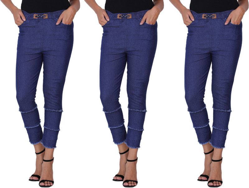 Women Blue Jeans  (Pack of 3)