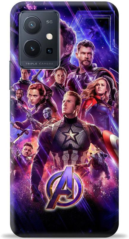 Crafter Back Cover for Vivo T1 5G  (Purple, Shock Proof, Pack of: 1)
