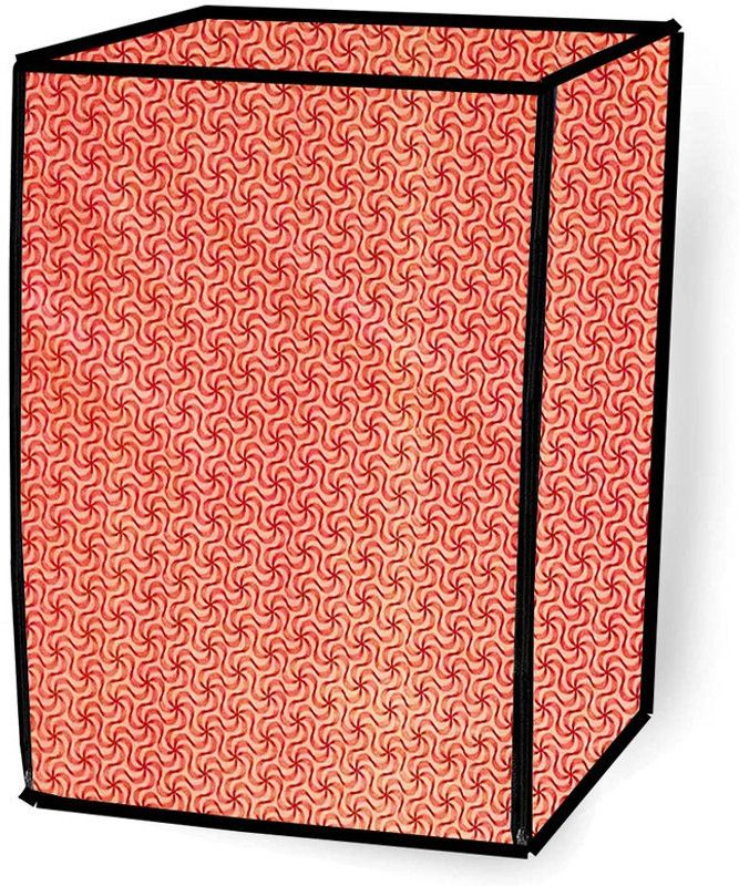 JM Homefurnishings Front Loading Washing Machine Cover  (Width: 67 cm, Multi, Red)