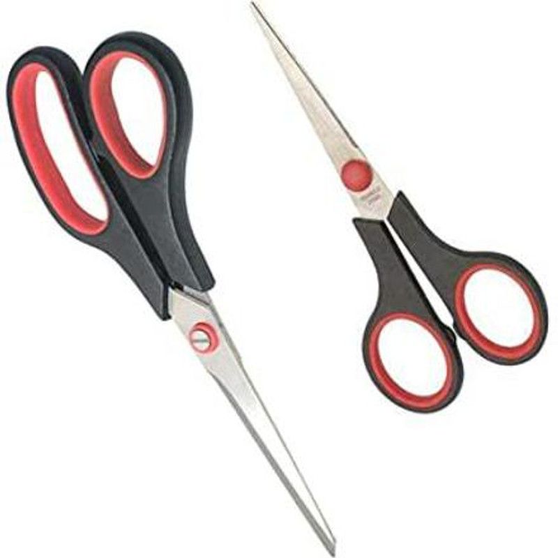 BHANDERIS Kitchen Scissors Use for Multi-Function Chicken, Poultry, Fish, Meat, Vegetable Stainless Steel All-Purpose Scissor  (Black, Pack of 2)