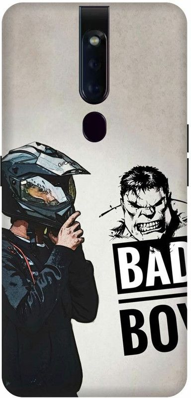 JUGGA Back Cover for OPPO F11 Pro, CPH1969, BAD, BOY, RIDER  (White, Hard Case, Pack of: 1)