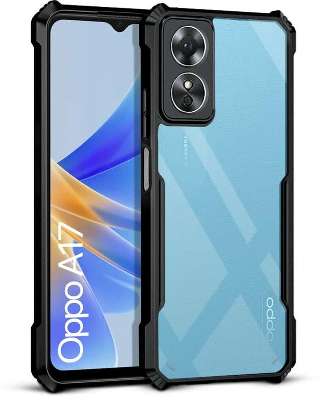 Sendrata Back Cover for Oppo A17  (Black, Pack of: 1)