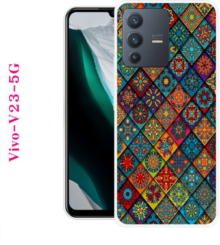 MNK style Back Cover for Vivo-V23-5G  (Multicolor, Silicon)