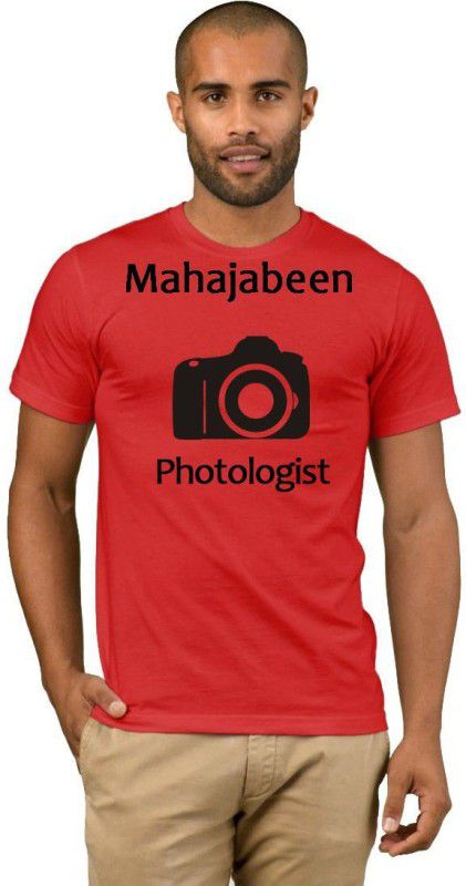 Mahajabeen College SWAG Desi 27 Men Printed Round Neck Cotton Blend Red T-Shirt