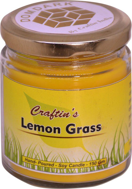 DOMDARK Candle Jar Lemon Grass  (150 g)