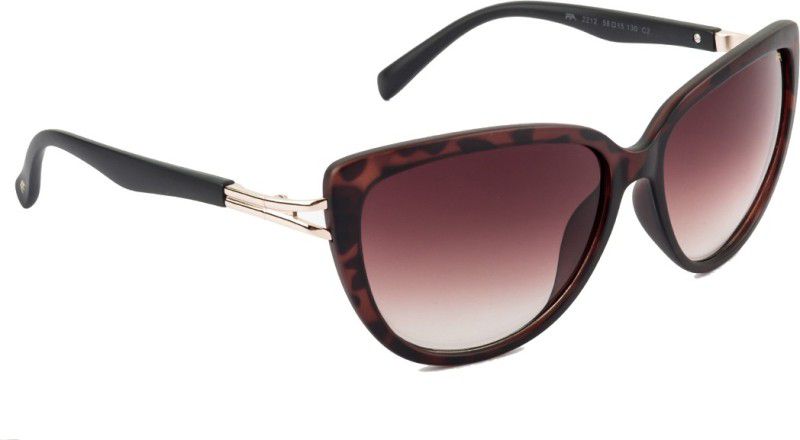Gradient Over-sized Sunglasses (58)  (For Men & Women, Brown)
