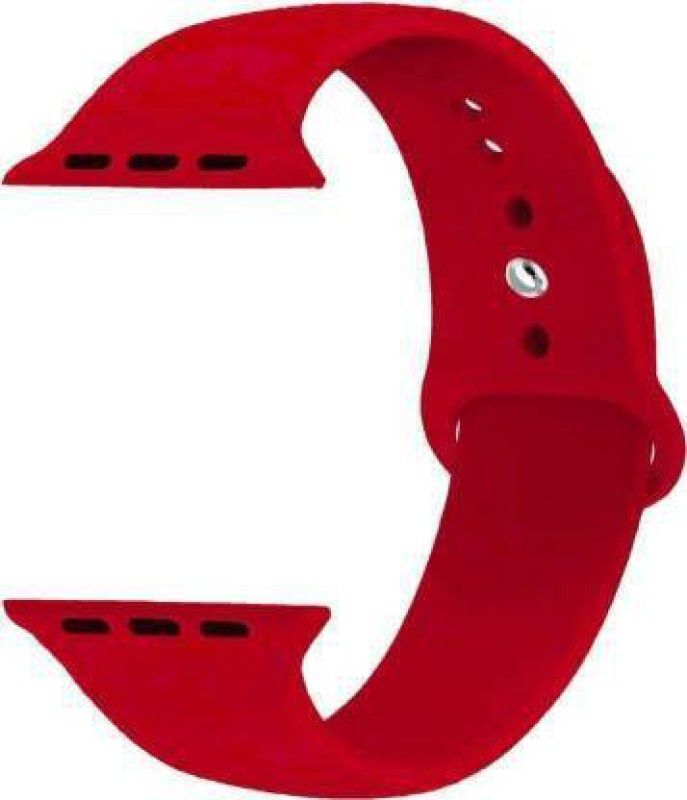 Shoreless Premium Quality Red Silicone Smart Replacement Wrist Strap For iWatch Smart Watch Strap  (Red)