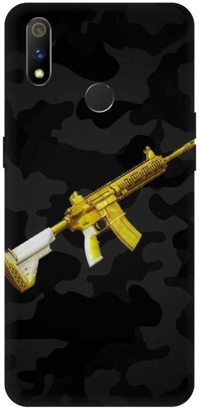 THE NARAYANA COLLECTIONS Back Cover for REALME 3 PRO- RMX1851-PUBG,M416,GUN,GAME,AWM,KAR98  (Multicolor, Hard Case, Pack of: 1)
