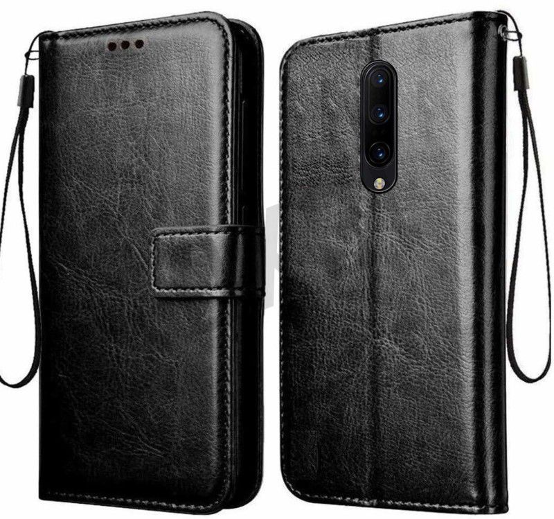 COVERBLACK Flip Cover for OnePlus 7 Pro  (Black, Magnetic Case, Pack of: 1)