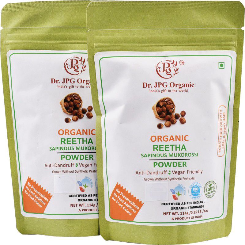 Dr. JPG Organic Reetha Powder For Hair Care  (2 x 114 g)