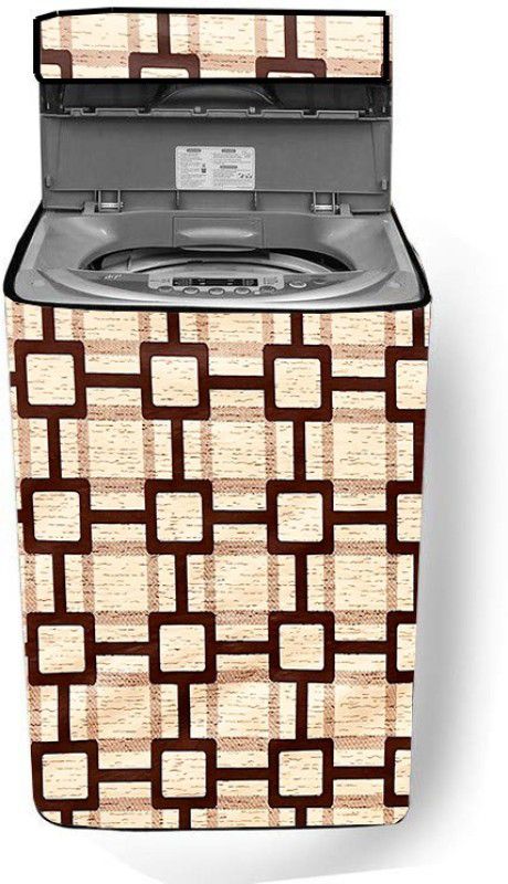 JM Homefurnishings Top Loading Washing Machine Cover  (Width: 52 cm, Yellow, Black)